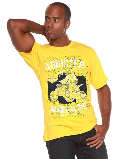 Addicted To Adrenaline Men's Bamboo Viscose/Organic Cotton Short Sleeve Graphic T-Shirt Spun Bamboo