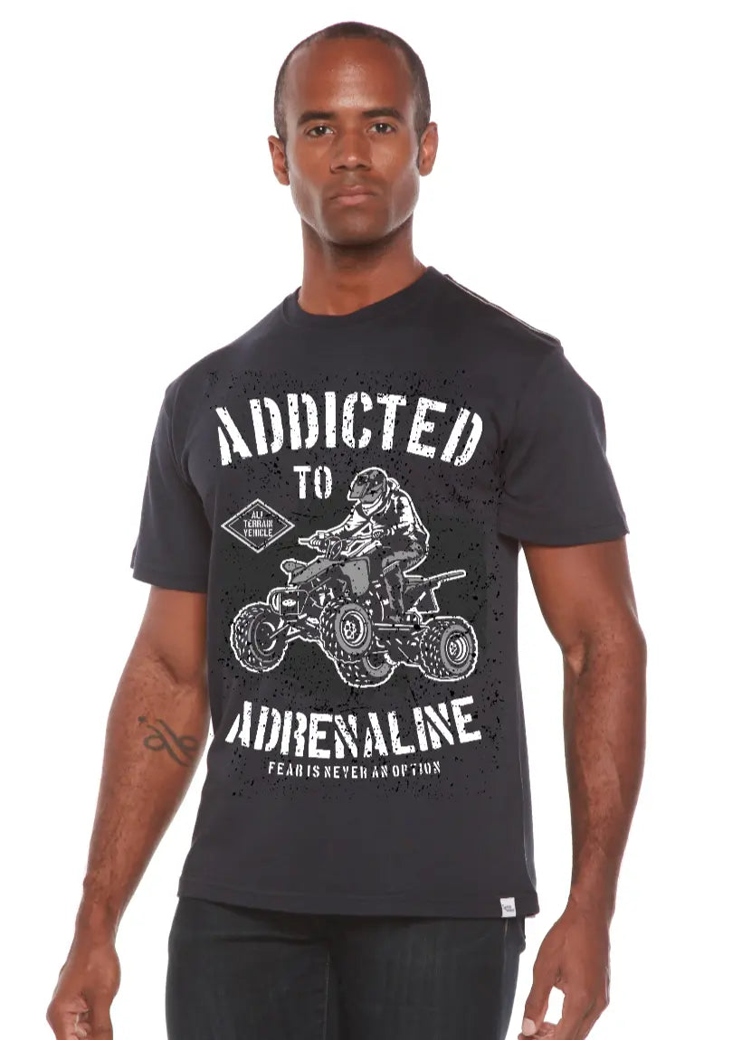 Addicted To Adrenaline Men's Bamboo Viscose/Organic Cotton Short Sleeve Graphic T-Shirt Spun Bamboo