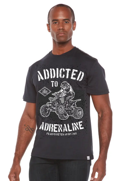 Addicted To Adrenaline Men's Bamboo Viscose/Organic Cotton Short Sleeve Graphic T-Shirt Spun Bamboo