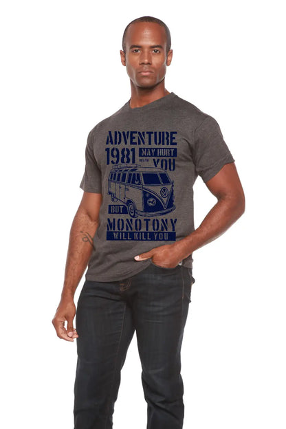 Adventure 1981 Men's Bamboo Viscose/Organic Cotton Short Sleeve Graphic T-Shirt Spun Bamboo