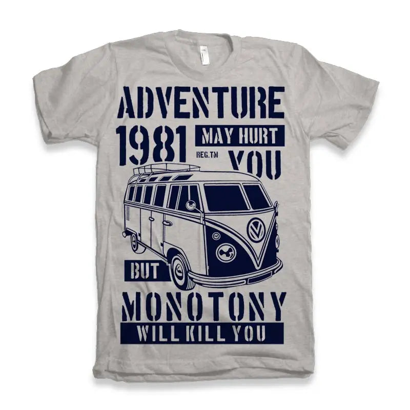Adventure 1981 Men's Bamboo Viscose/Organic Cotton Short Sleeve Graphic T-Shirt Spun Bamboo