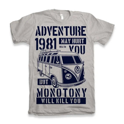 Adventure 1981 Men's Bamboo Viscose/Organic Cotton Short Sleeve Graphic T-Shirt Spun Bamboo