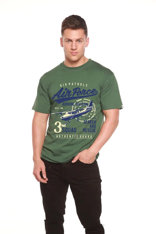 Air Force Men's Bamboo Viscose/Organic Cotton Short Sleeve Graphic T-Shirt Spun Bamboo