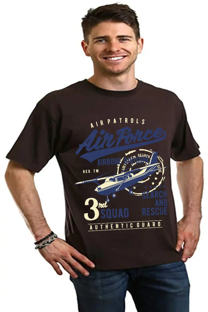 Air Force Men's Bamboo Viscose/Organic Cotton Short Sleeve Graphic T-Shirt Spun Bamboo