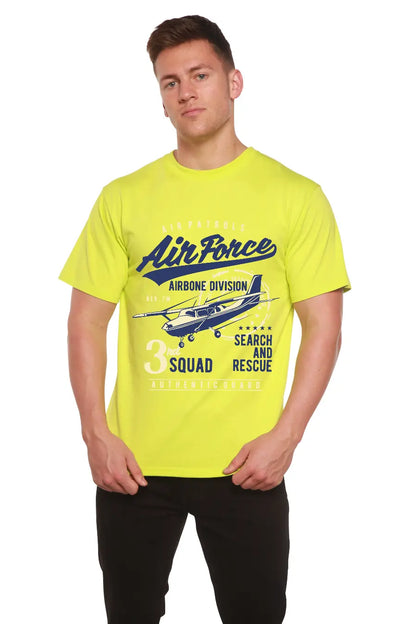 Air Force Men's Bamboo Viscose/Organic Cotton Short Sleeve Graphic T-Shirt Spun Bamboo