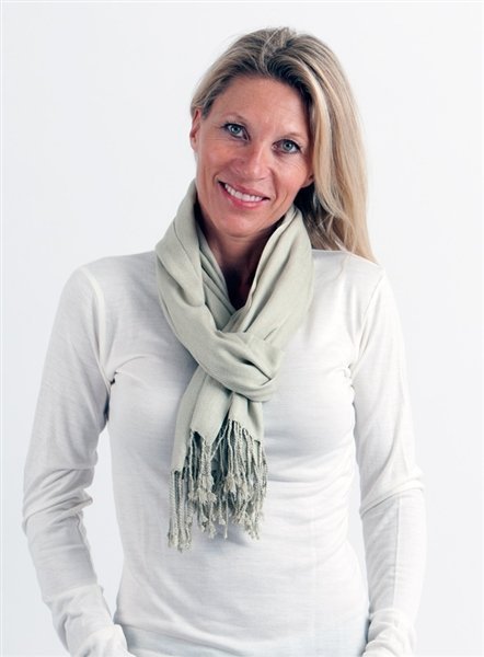 Bamboo Viscose Scarf in Black Spun Bamboo