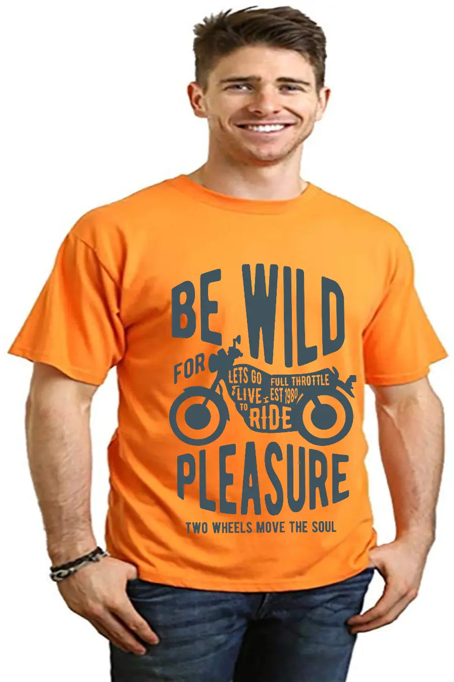 Be Wild Men's Bamboo Viscose/Organic Cotton Short Sleeve Graphic T-Shirt Spun Bamboo