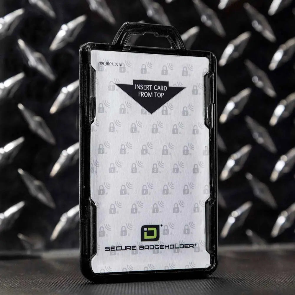 Secure Badge Holder Lite ™ Vertical 1 ID Card Holder ID Stronghold