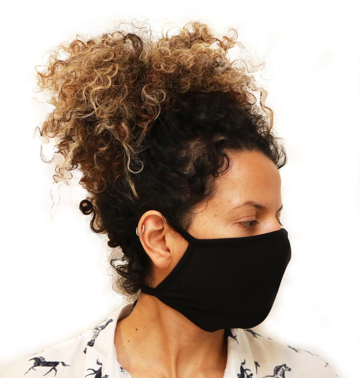 X Large Triple Layer Breathable Bamboo Viscose Face Mask with String Ties Spun Bamboo