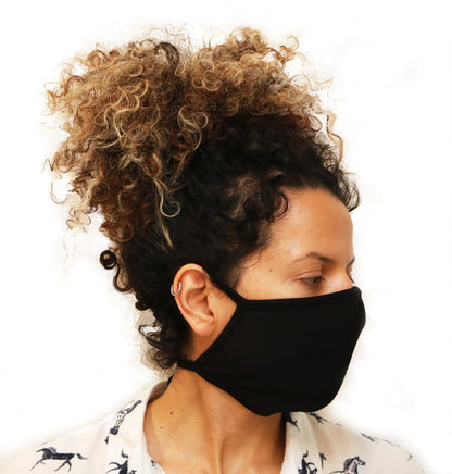 X Large Triple Layer Breathable Bamboo Viscose Face Mask with String Ties Spun Bamboo