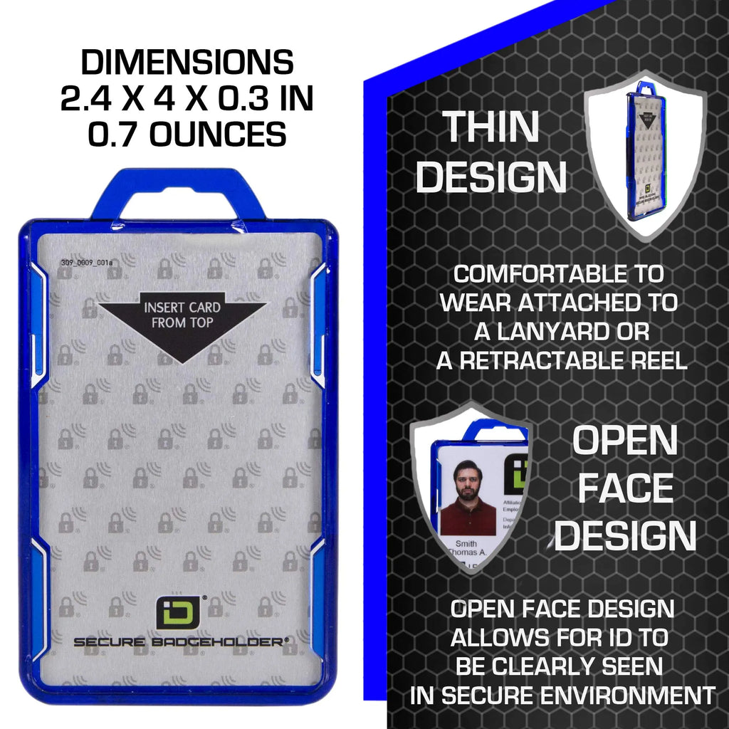 Secure Badge Holder Duolite ® Vertical 2 ID Card Holder, and Lanyard Bundle ID Stronghold