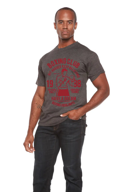 Boxing Club Men's Bamboo Viscose/Organic Cotton Short Sleeve Graphic T-Shirt Spun Bamboo