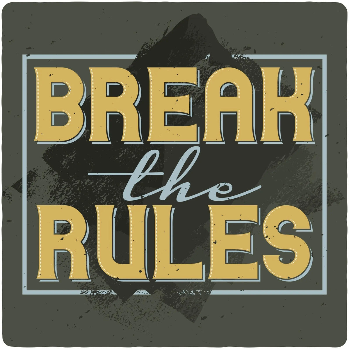 Break the Rules Men's Bamboo Viscose/Organic Cotton Short Sleeve Graphic T-Shirt Spun Bamboo