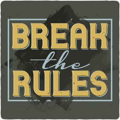 Break the Rules Men's Bamboo Viscose/Organic Cotton Short Sleeve Graphic T-Shirt Spun Bamboo