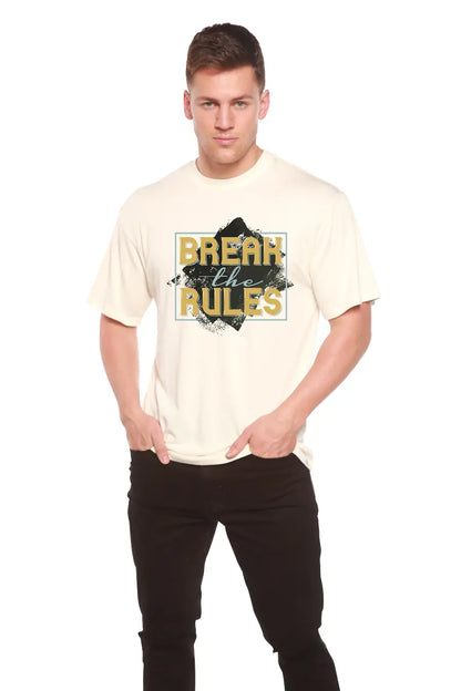 Break the Rules Men's Bamboo Viscose/Organic Cotton Short Sleeve Graphic T-Shirt Spun Bamboo