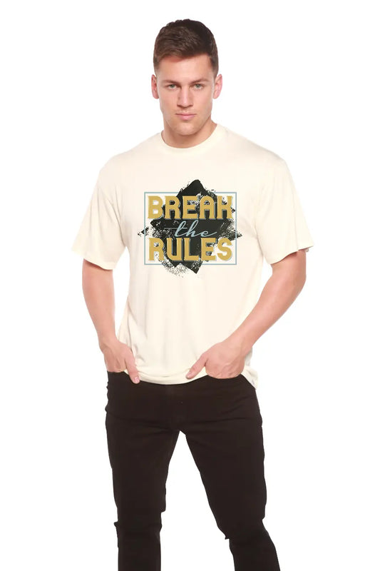 Break the Rules Men's Bamboo Viscose/Organic Cotton Short Sleeve Graphic T-Shirt Spun Bamboo