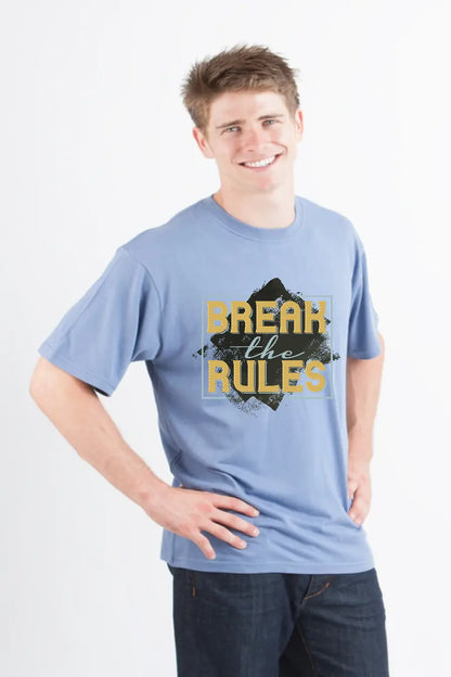 Break the Rules Men's Bamboo Viscose/Organic Cotton Short Sleeve Graphic T-Shirt Spun Bamboo