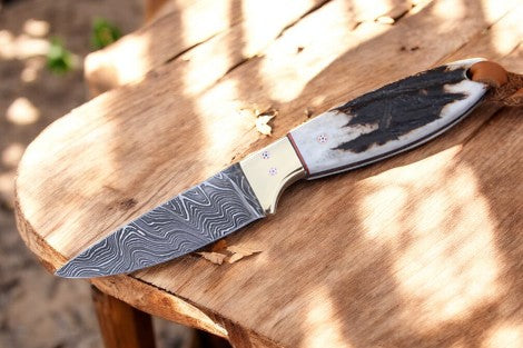 Buckaroo Western Cutlery Knife - Custom Handmade Damascus Steel Damascus Knife Store