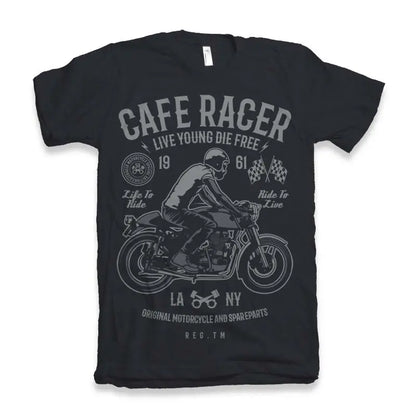 Cafe Racer Men's Bamboo Viscose/Organic Cotton Short Sleeve Graphic T-Shirt Spun Bamboo