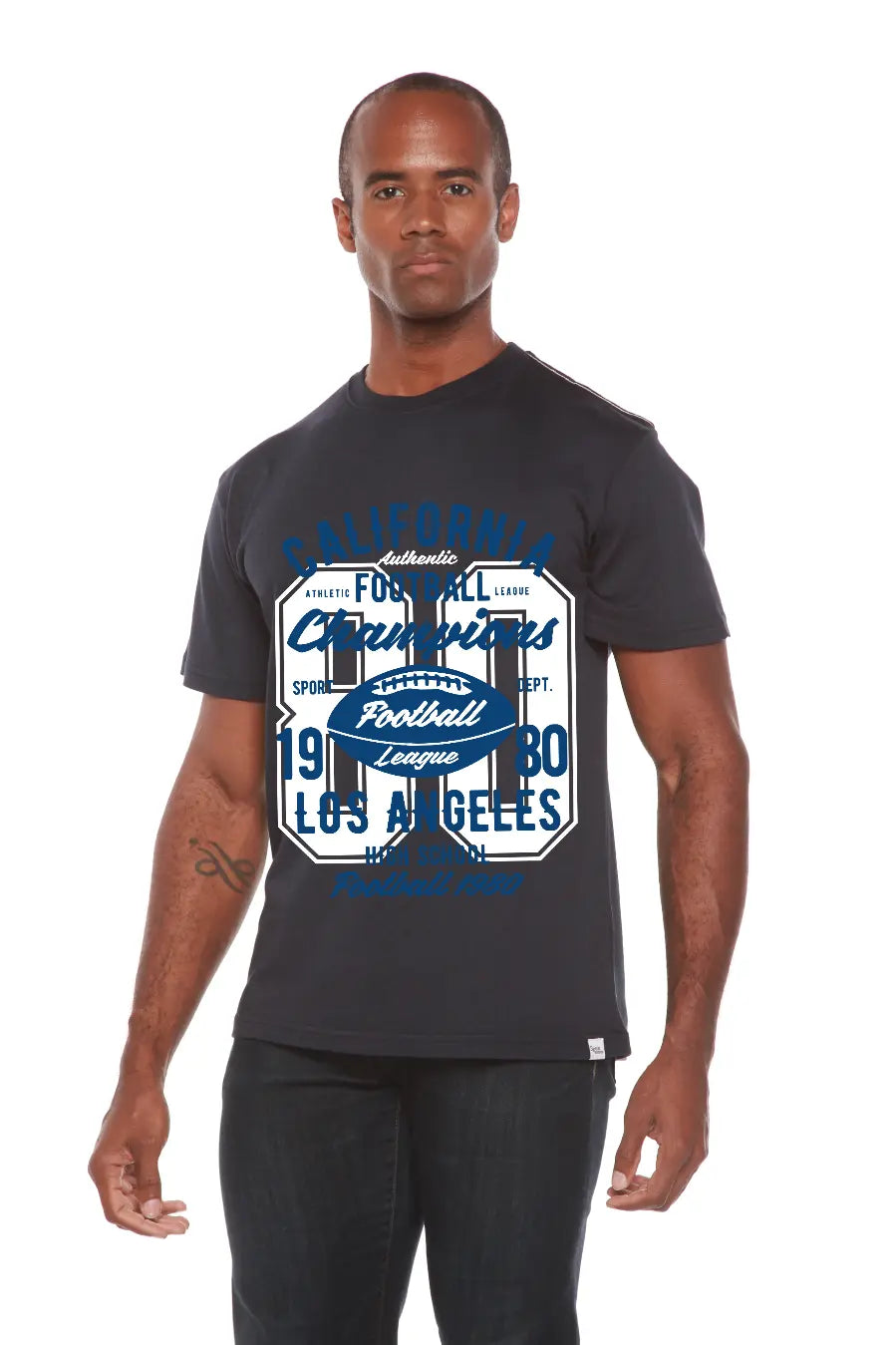 California Football Men's Bamboo Viscose/Organic Cotton Short Sleeve Graphic T-Shirt Spun Bamboo