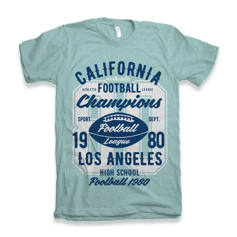 California Football Men's Bamboo Viscose/Organic Cotton Short Sleeve Graphic T-Shirt Spun Bamboo