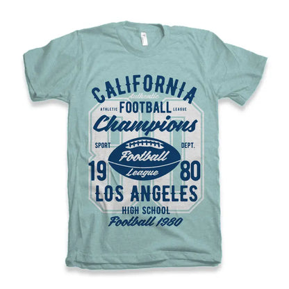 California Football Men's Bamboo Viscose/Organic Cotton Short Sleeve Graphic T-Shirt Spun Bamboo