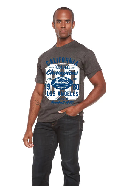 California Football Men's Bamboo Viscose/Organic Cotton Short Sleeve Graphic T-Shirt Spun Bamboo