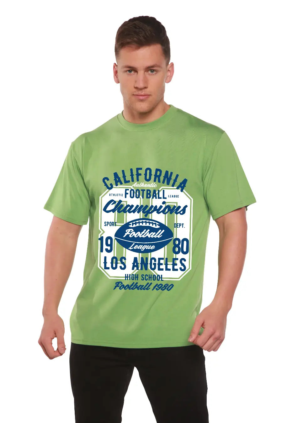 California Football Men's Bamboo Viscose/Organic Cotton Short Sleeve Graphic T-Shirt Spun Bamboo