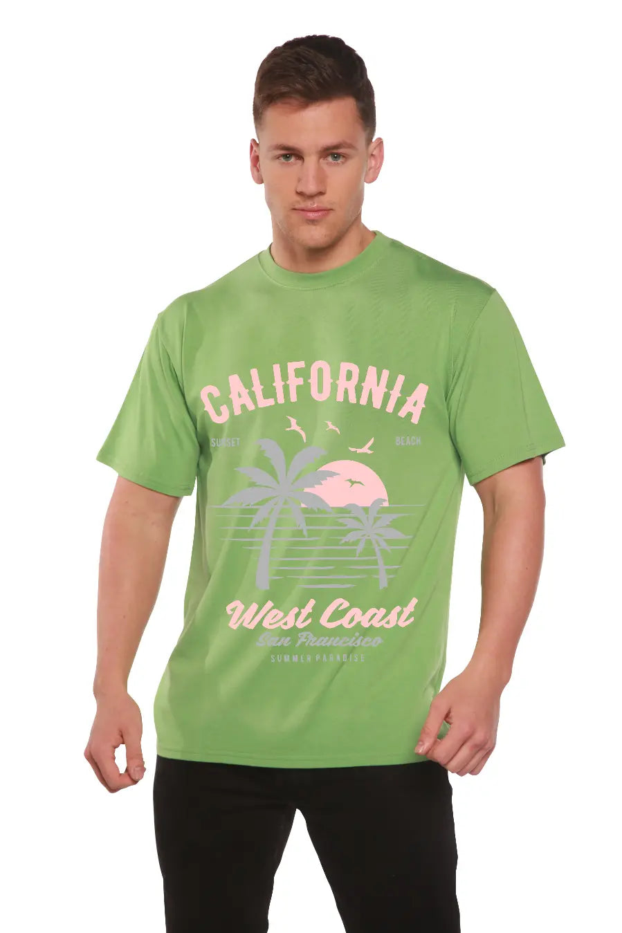 California West Coast Men's Bamboo Viscose/Organic Cotton Short Sleeve Graphic T-Shirt Spun Bamboo