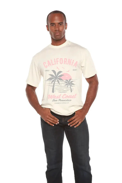 California West Coast Men's Bamboo Viscose/Organic Cotton Short Sleeve Graphic T-Shirt Spun Bamboo