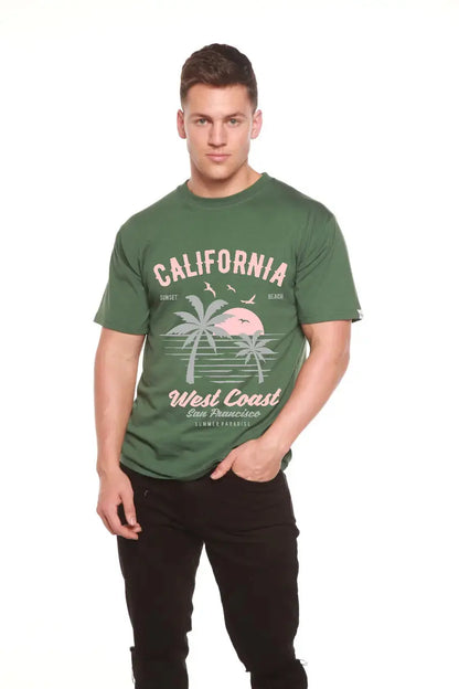 California West Coast Men's Bamboo Viscose/Organic Cotton Short Sleeve Graphic T-Shirt Spun Bamboo