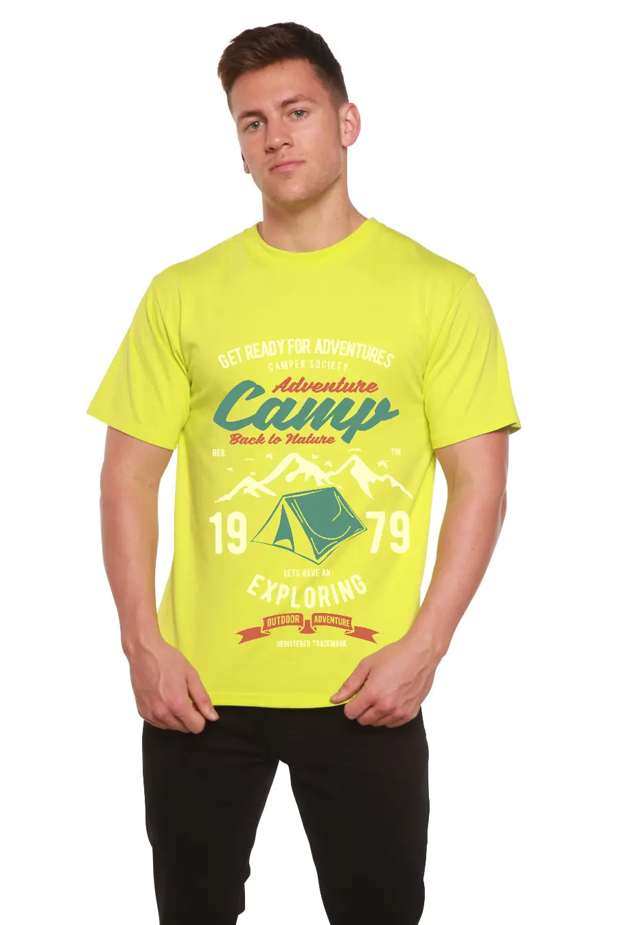 Camp Adventure Men's Bamboo Viscose/Organic Cotton Short Sleeve Graphic T-Shirt Spun Bamboo