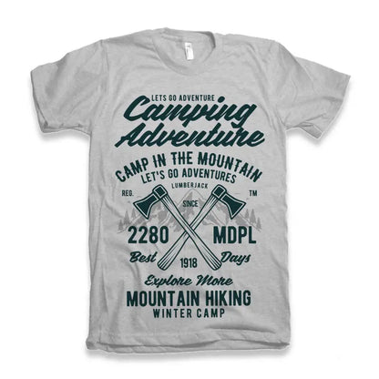 Camping Adventure Men's Bamboo Viscose/Organic Cotton Short Sleeve Graphic T-Shirt Spun Bamboo