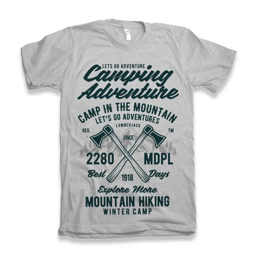 Camping Adventure Men's Bamboo Viscose/Organic Cotton Short Sleeve Graphic T-Shirt Spun Bamboo