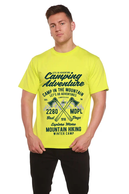 Camping Adventure Men's Bamboo Viscose/Organic Cotton Short Sleeve Graphic T-Shirt Spun Bamboo