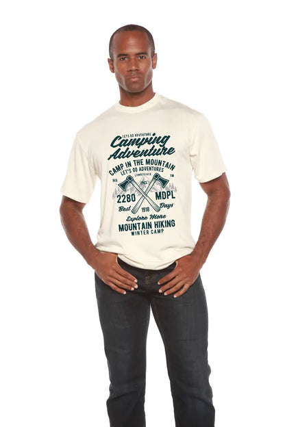 Camping Adventure Men's Bamboo Viscose/Organic Cotton Short Sleeve Graphic T-Shirt Spun Bamboo
