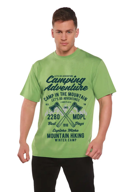 Camping Adventure Men's Bamboo Viscose/Organic Cotton Short Sleeve Graphic T-Shirt Spun Bamboo