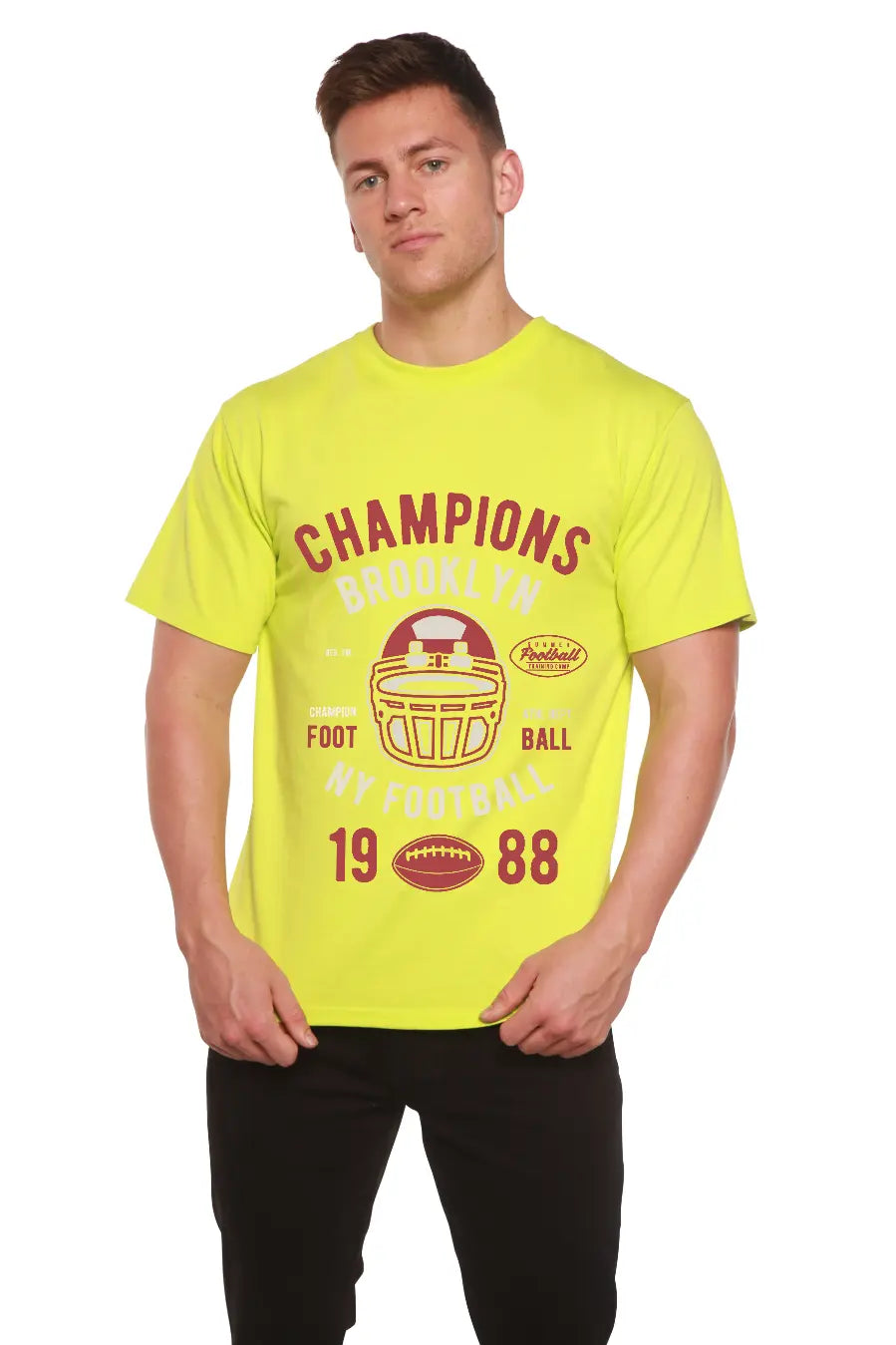 Champions Brooklyn Men's Bamboo Viscose/Organic Cotton Short Sleeve Graphic T-Shirt Spun Bamboo