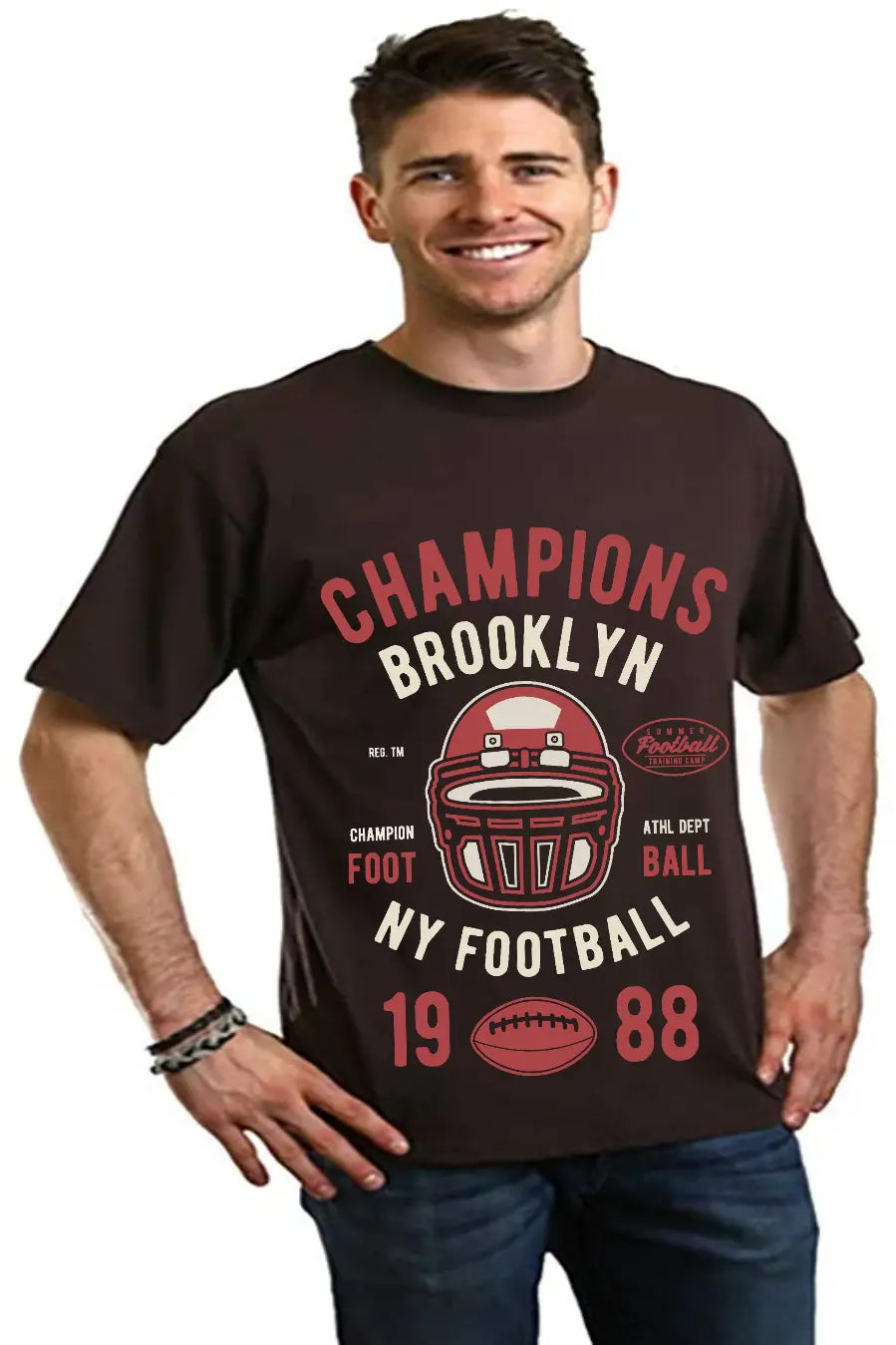Champions Brooklyn Men's Bamboo Viscose/Organic Cotton Short Sleeve Graphic T-Shirt Spun Bamboo