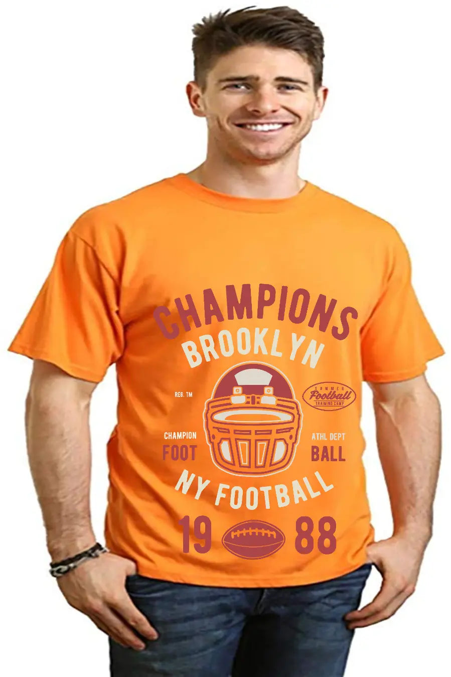 Champions Brooklyn Men's Bamboo Viscose/Organic Cotton Short Sleeve Graphic T-Shirt Spun Bamboo