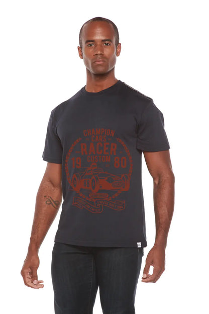 Champions Cars Men's Bamboo Viscose/Organic Cotton Short Sleeve Graphic T-Shirt Spun Bamboo