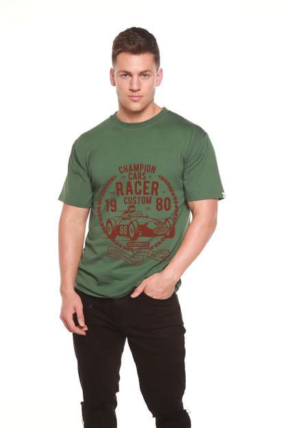 Champions Cars Men's Bamboo Viscose/Organic Cotton Short Sleeve Graphic T-Shirt Spun Bamboo