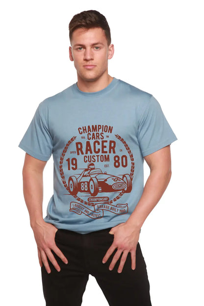 Champions Cars Men's Bamboo Viscose/Organic Cotton Short Sleeve Graphic T-Shirt Spun Bamboo