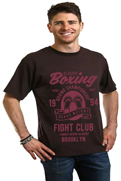 Classic Boxing Men's Bamboo Viscose/Organic Cotton Short Sleeve Graphic T-Shirt Spun Bamboo