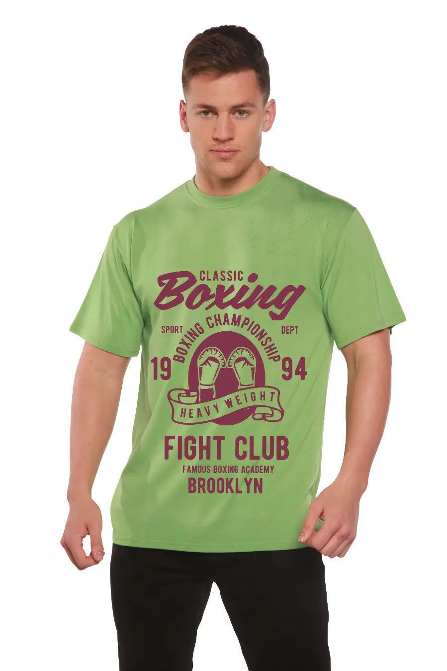 Classic Boxing Men's Bamboo Viscose/Organic Cotton Short Sleeve Graphic T-Shirt Spun Bamboo