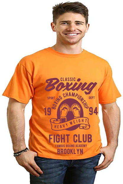 Classic Boxing Men's Bamboo Viscose/Organic Cotton Short Sleeve Graphic T-Shirt Spun Bamboo