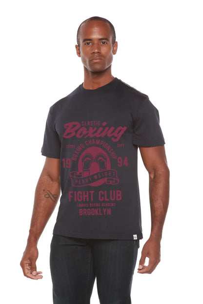 Classic Boxing Men's Bamboo Viscose/Organic Cotton Short Sleeve Graphic T-Shirt Spun Bamboo