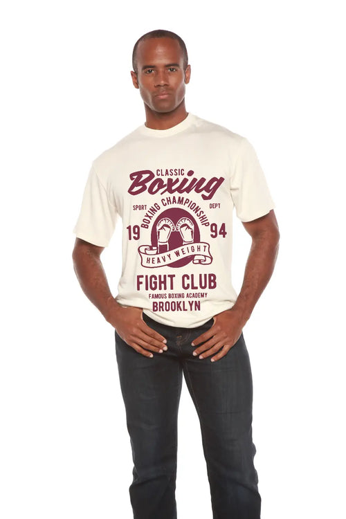 Classic Boxing Men's Bamboo Viscose/Organic Cotton Short Sleeve Graphic T-Shirt Spun Bamboo