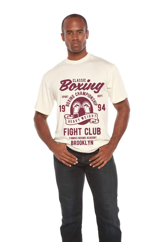 Classic Boxing Men's Bamboo Viscose/Organic Cotton Short Sleeve Graphic T-Shirt Spun Bamboo