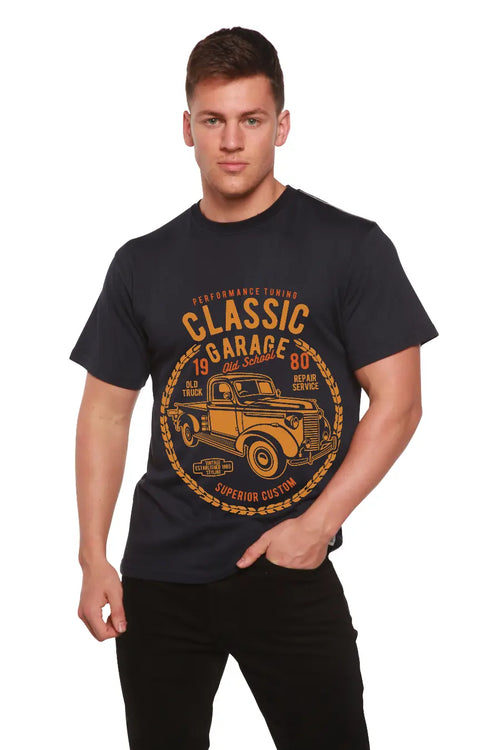 Classic Garage Men's Bamboo Viscose/Organic Cotton Short Sleeve Graphic T-Shirt Spun Bamboo